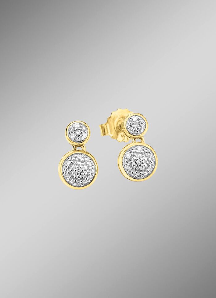 Bewegliche Ohrstecker mit Diamanten 