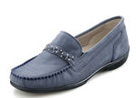 ELENA EDEN, bequeme Damen-Slipper, Weite H, mit herausnehmbarem Fussbett JEANS