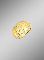 Diamantierter Damenring in Bicolor 