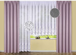 Toller Blumenfenster-Vorhang mit Universalschienenband 