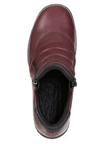 ELENA EDEN, bequeme Damen-Boots, Weite H, mit herausnehmbarem Fussbett BURGUND-SCHWARZ