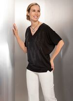 Poncho-Tunika mit Ziersteinen 