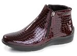 ELENA EDEN, komfortable Damen-Stiefeletten, Weite H, mit herausnehmbarem Fussbett BURGUND
