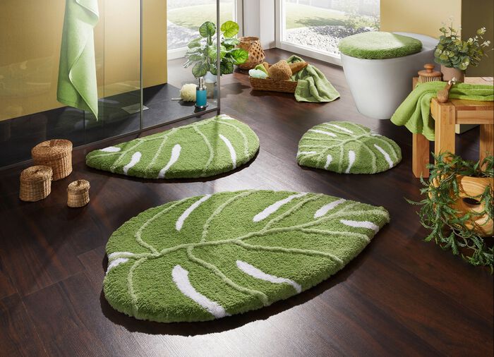 Barfussweiche Badgarnitur in Supersoft-Qualit&auml;t GR&Uuml;N