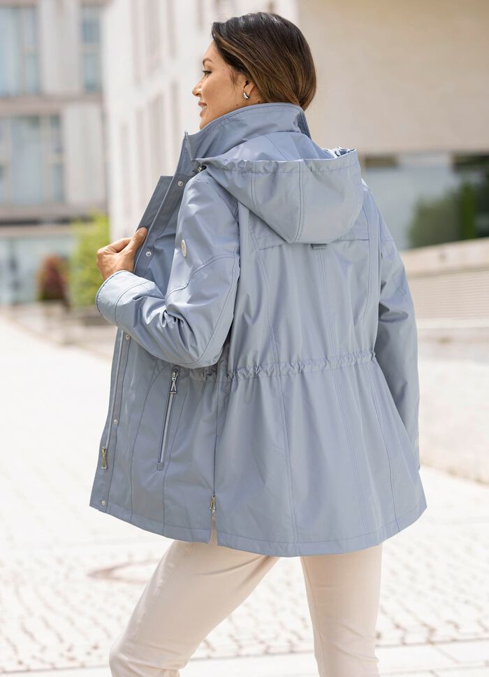 Funktionsjacke mit abnehmbarer Kapuze 