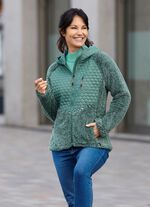 Jacke im aktuellen Materialmix SALBEI