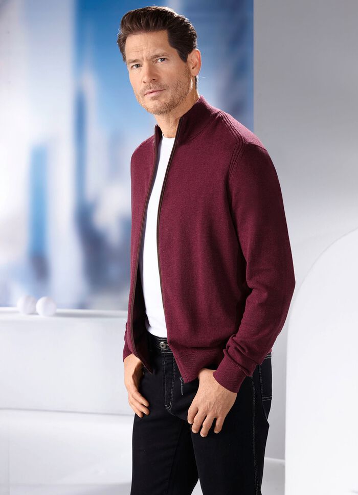 Klassische &laquo;King's Road&raquo;-Jacke in 3 Farben BORDEAUX MELIERT