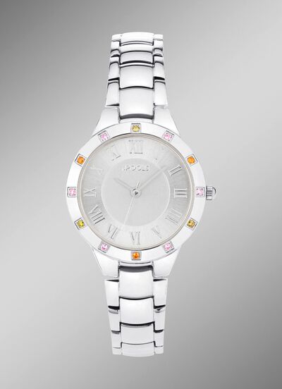 Pools 2623 &ndash; Elegante Damenuhr mit farbenfrohen Akzenten 