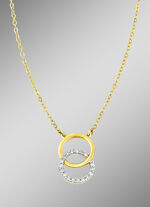 Moderne Halskette mit 18 Diamanten 