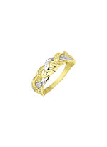Diamantierter Damenring in Bicolor 