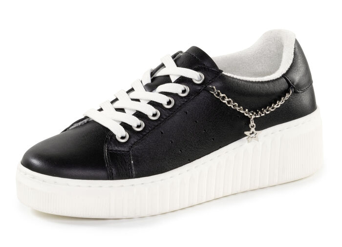 ELENA EDEN, stylische Damen-Sneaker, Weite G, herausnehmbares Fussbett SCHWARZ