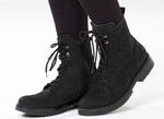 Waldläufer, bequeme Damen-Stiefeletten, Weite G, mit herausnehmbarem Fussbett SCHWARZ