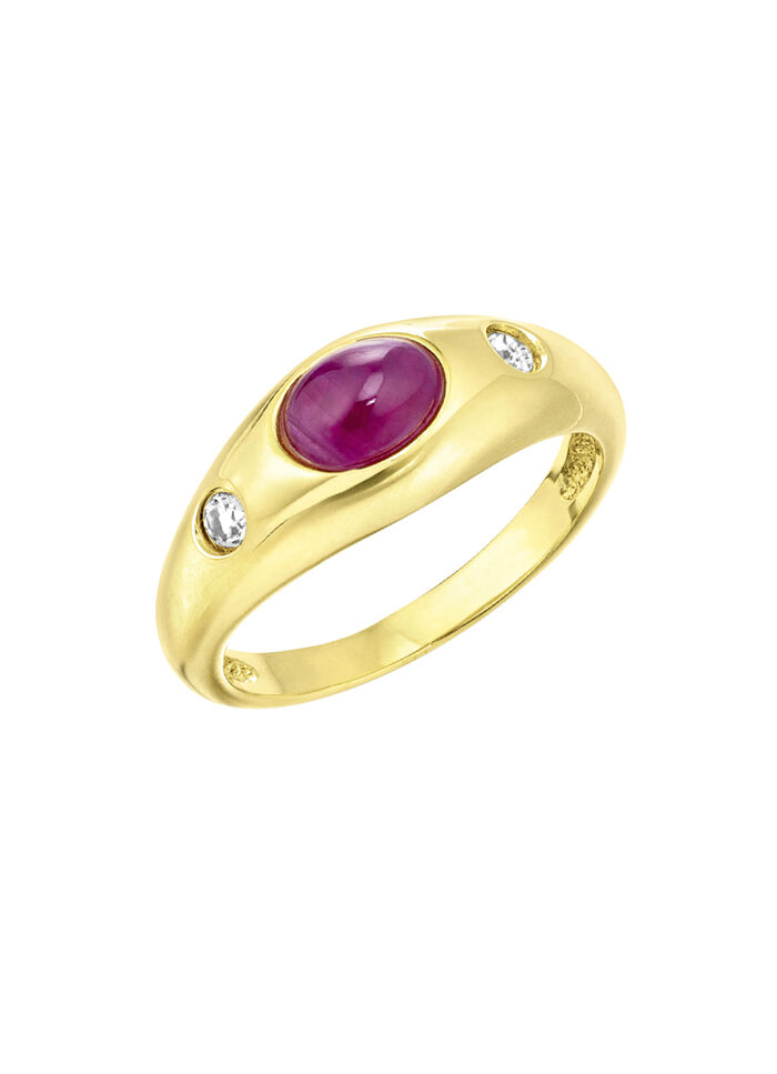 Eleganter Damenring mit Rubin 