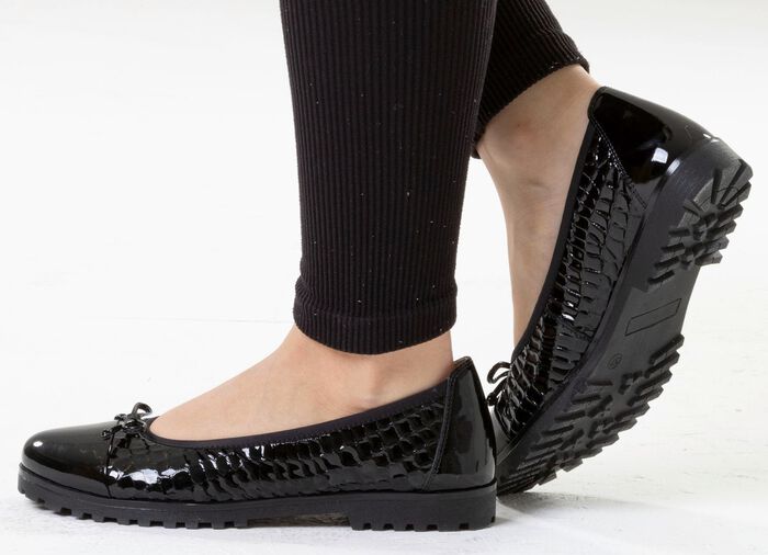 ELENA EDEN, elegante Damen-Ballerinas, Weite G, mit Gummizug 