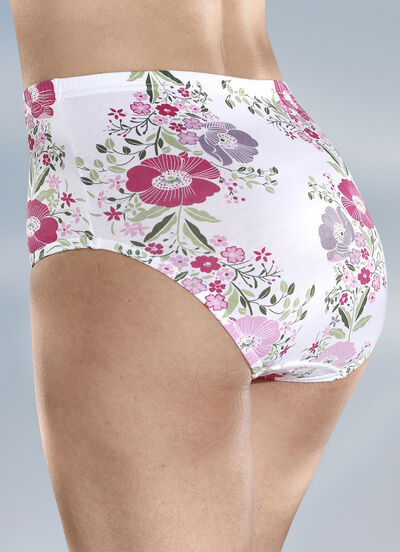 Viererpack Slip mit hüschem Blumendessin 