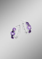 Creolen mit echt Amethyst 
