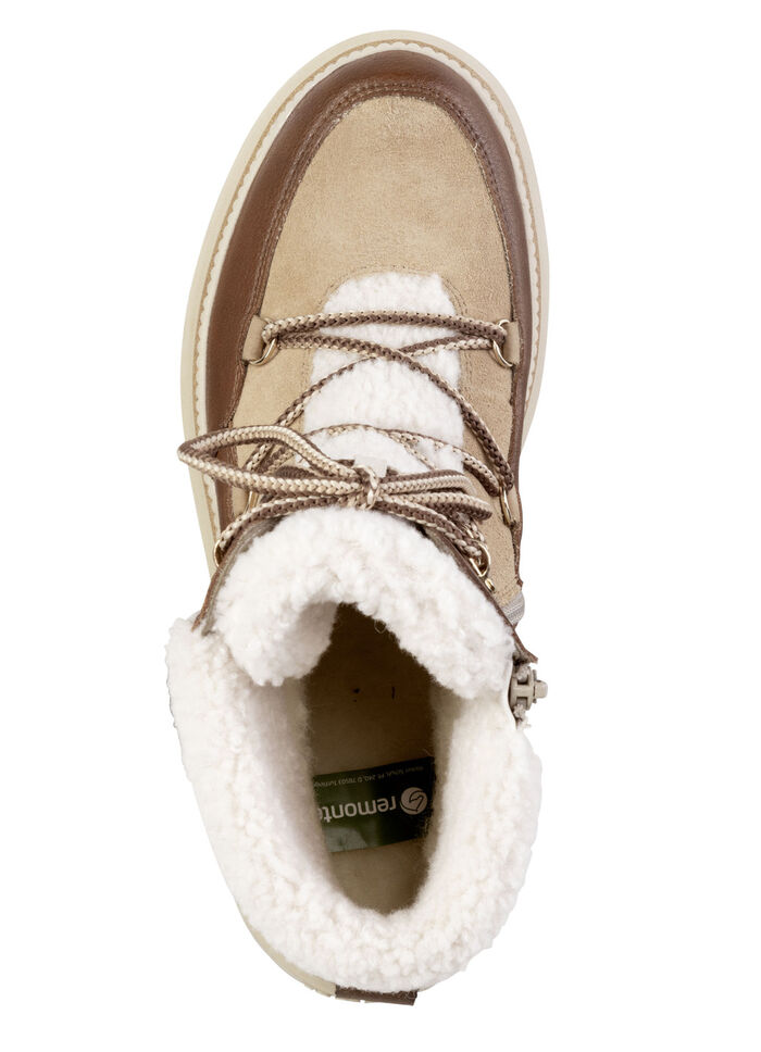 Remonte, gefütterte Damen-Boots, Winterschuhe, Weite G, mit Reissverschluss BRAUN-SAND