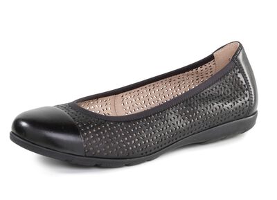 Caprice, sommerliche Damen-Ballerinas, Weite G, mit Gummizug 