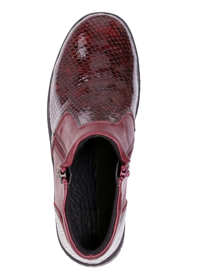 ELENA EDEN, komfortable Damen-Boots, Weite H, mit herausnehmbarem Fussbett BURGUND