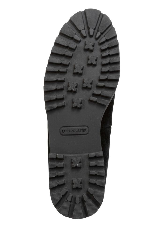 Waldl&auml;ufer, elegante Damen-Ballerinas, Weite H, mit herausnehmbarem Fussbett SCHWARZ