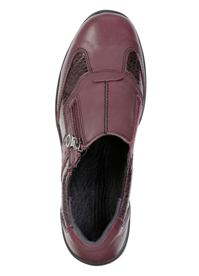 ELENA EDEN, bequeme Damen-Slipper, Weite H, mit herausnehmbarem Fussbett BURGUND