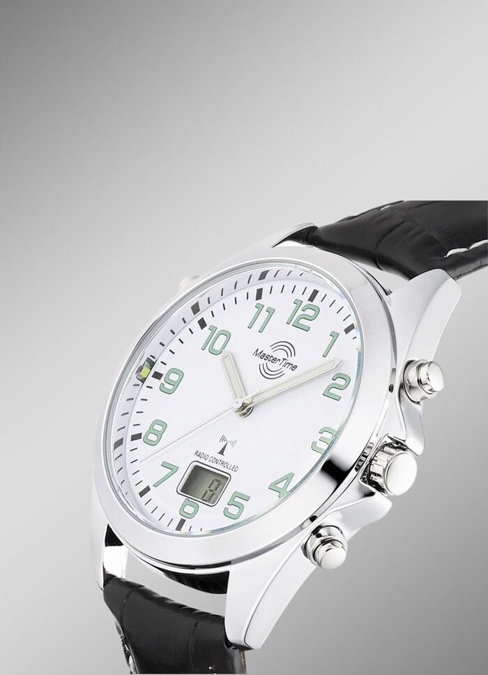 Master Time Funk-Herrenuhr mit Lederband 