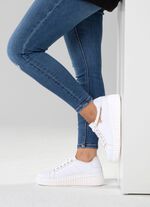 ELENA EDEN, stylische Damen-Sneaker, Weite G, herausnehmbares Fussbett WEISS
