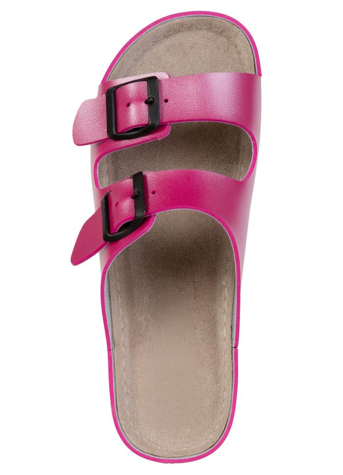 Klassische Damen-Pantoletten, mit verstellbaren Schliessen 