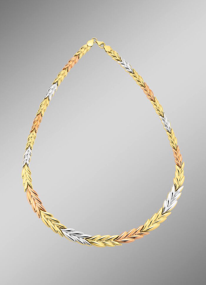 Exquisite Halskette in Tricolor 
