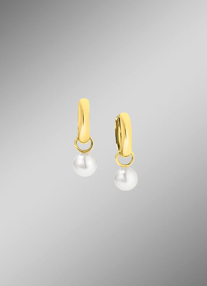 Klappcreolen mit S&uuml;sswasser-Zuchtperlen 