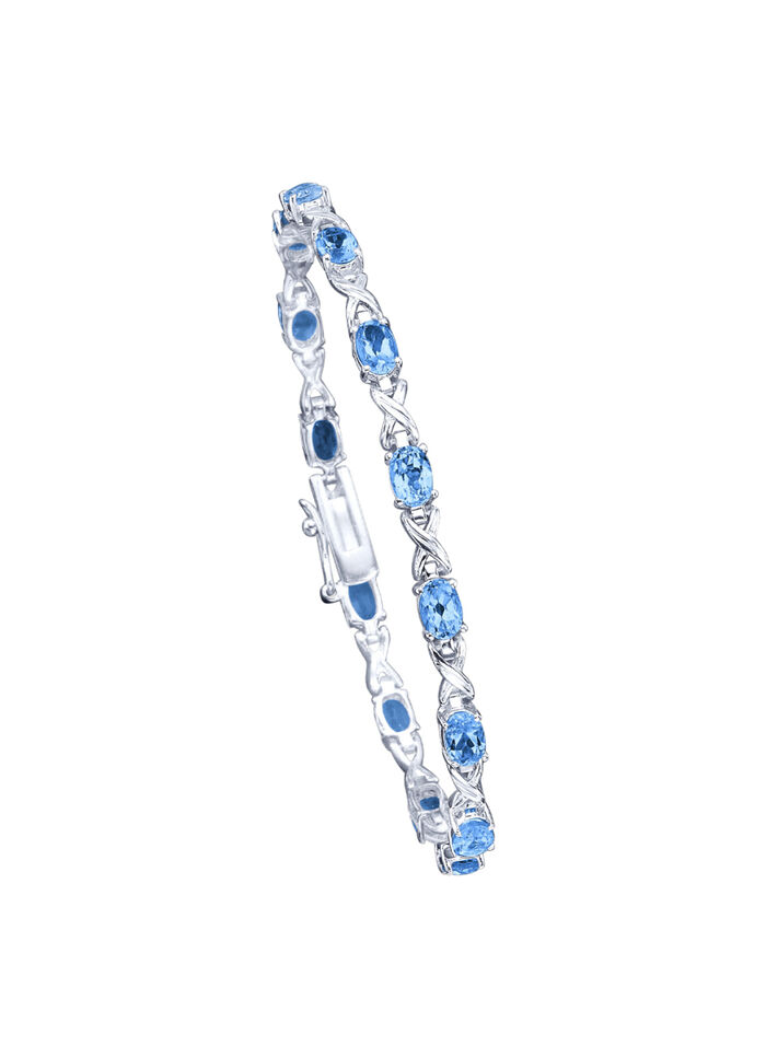 Armband mit echten Blautopasen 