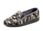 Hausschuh aus gemustertem Textilmaterial GRAU-MULTICOLOR