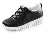 ELENA EDEN, stylische Damen-Sneaker, Weite G, mit herausnehmbarem Fussbett SCHWARZ-ALTSILBER