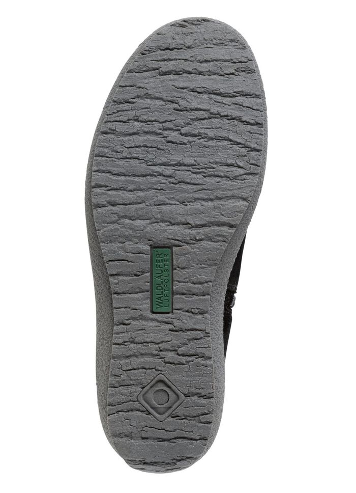 Waldl&auml;ufer, gef&uuml;tterte Damen-Boots, Winterschuhe, Weite H, mit Lammfell SCHWARZ