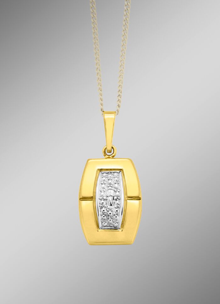 Moderner Anh&auml;nger mit Diamant 