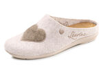 Laurina, klassische Damen-Hausschuhe, mit herausnehmbarem Fussbett BEIGE