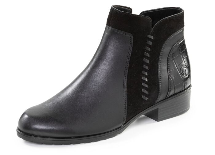 Remonte Stiefelette mit seitlicher Zier-Naht SCHWARZ