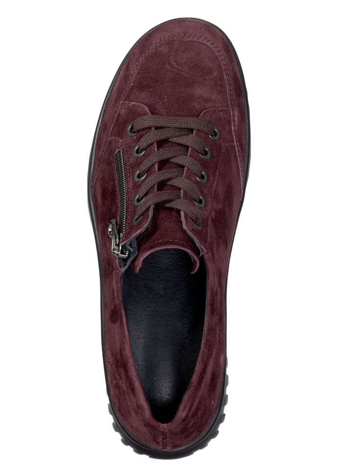 ELENA EDEN, bequeme Damen-Schnürschuhe, Weite H, mit herausnehmbarem Fussbett BURGUND
