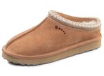 ELENA EDEN, warme Damen-Clogs, mit Lammfell CAMEL