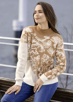 Pullover mit Diagonaldessin 