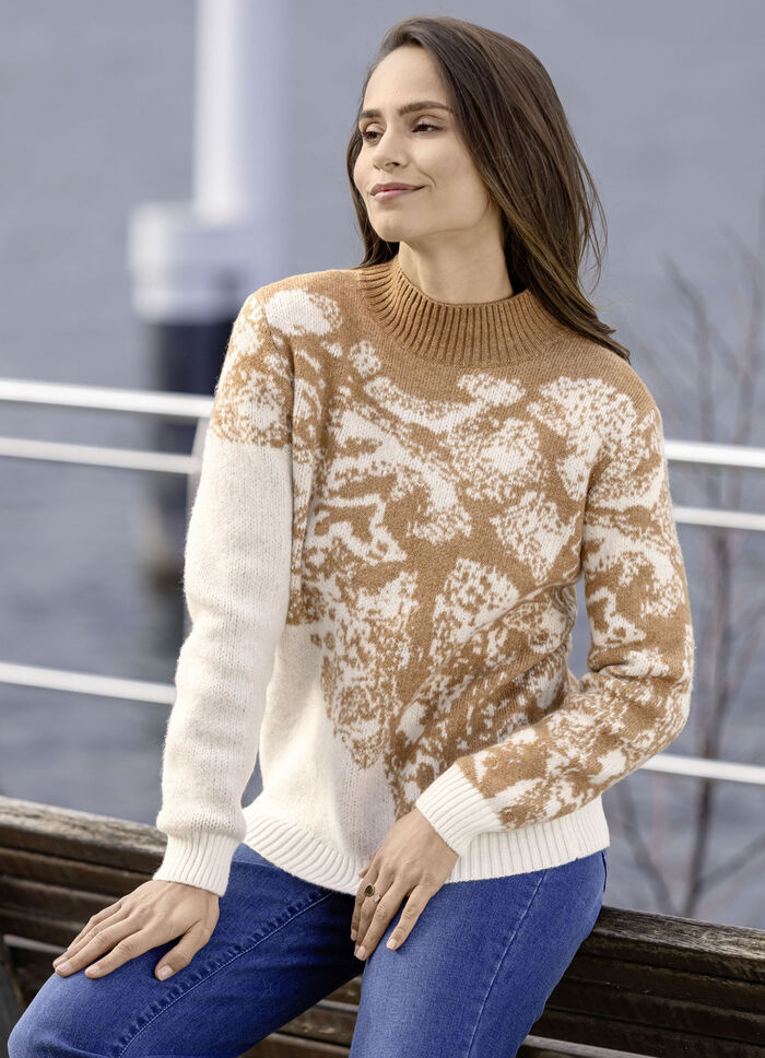 Pullover mit Diagonaldessin 
