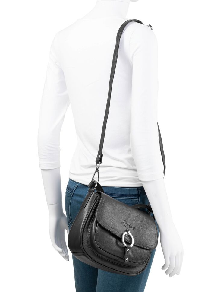 Laurina, Tasche, Damen, verstellbarer Umh&auml;ngeriemen SCHWARZ
