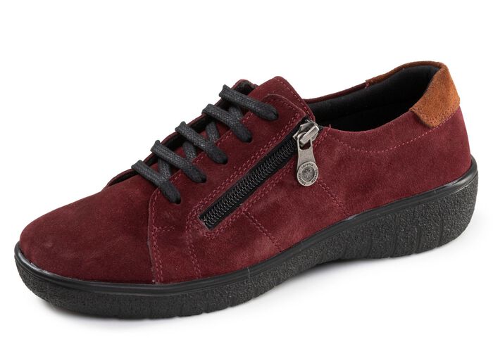 ELENA EDEN, bequeme Damen-Schn&uuml;rschuhe, Weite G, mit herausnehmbarem Fussbett BORDEAUX