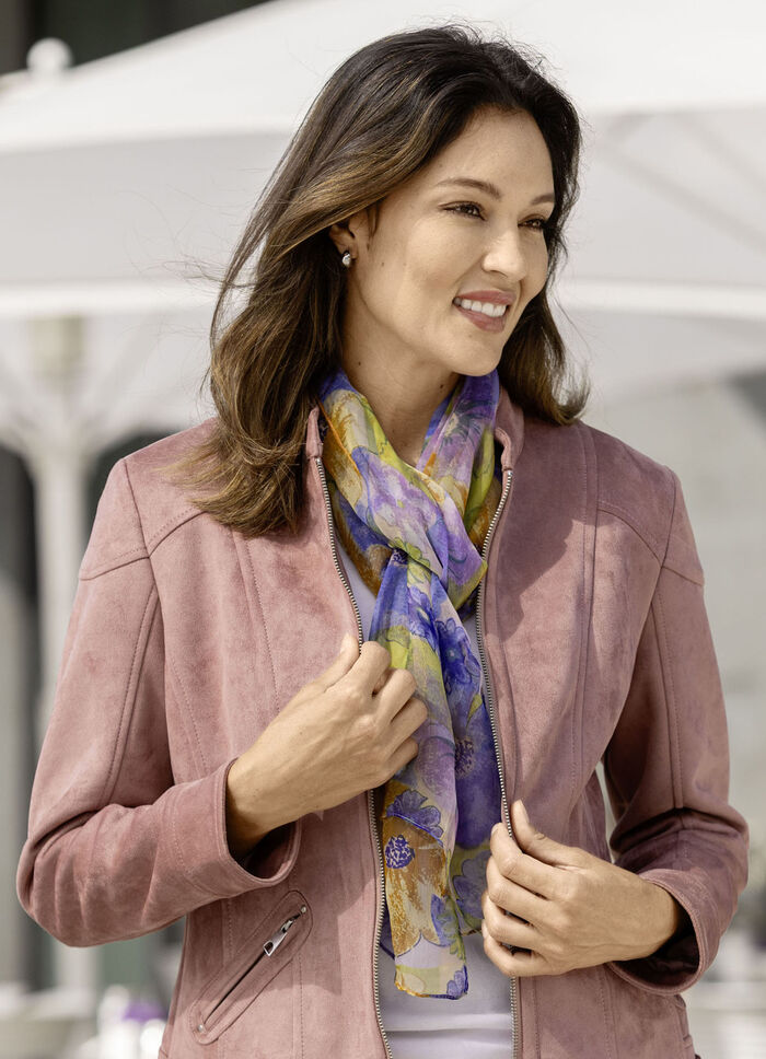 Schal mit Bl&uuml;tendessin 