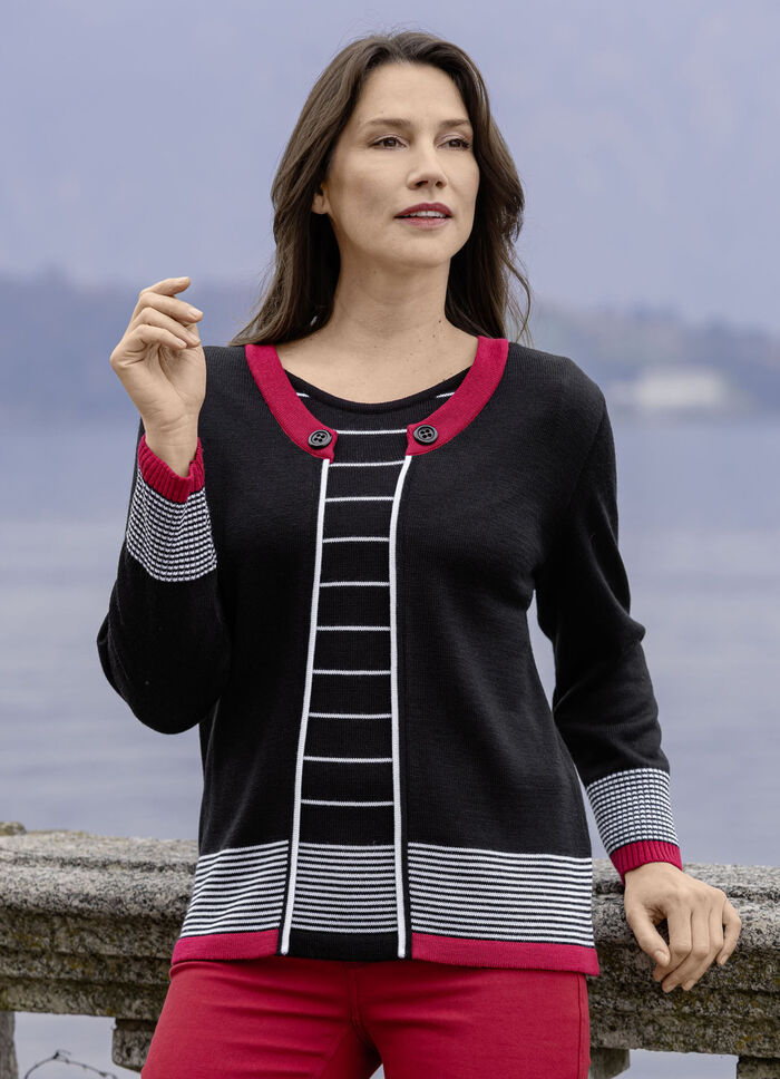 Pullover in Doppel-Optik 