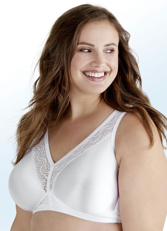 Swegmark of Sweden Zweierpack  BH mit elastischen Spitzeneinsätzen am Décolleté 1X ROSENQUARZ, 1X WEISS