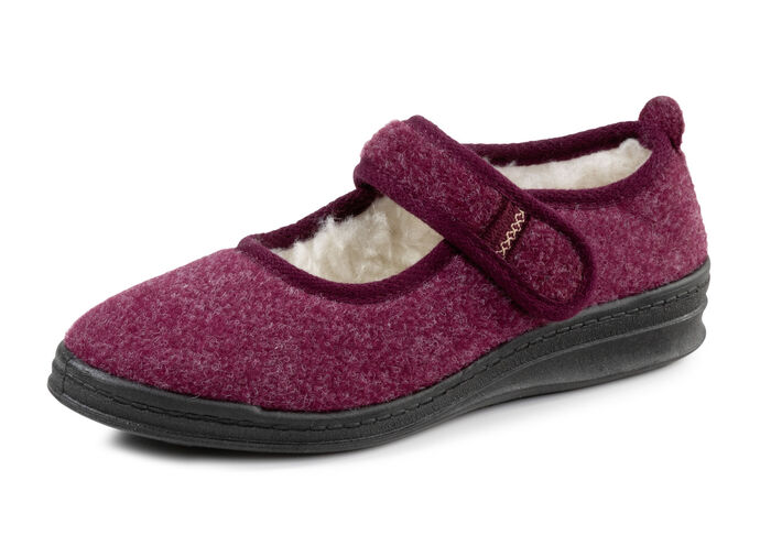 Spangenschuh aus weichem Filz BORDEAUX