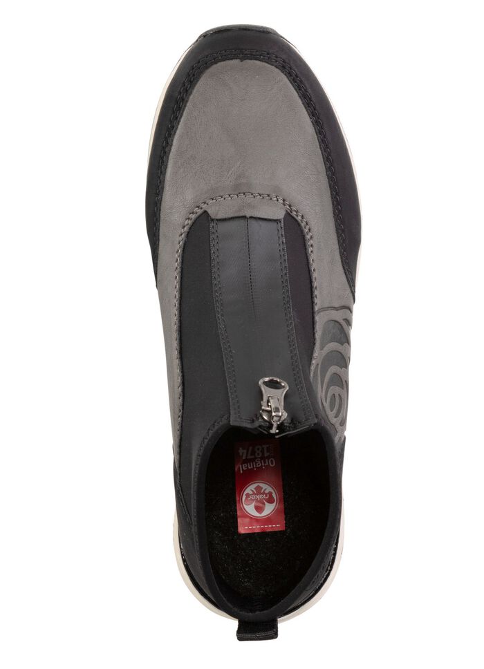 Rieker Bootie mit floraler Pr&auml;gung SCHWARZ-GRAU