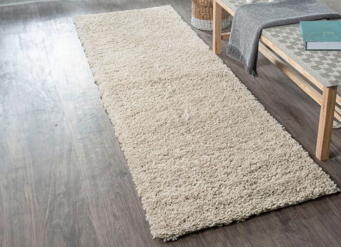 Traumhaft flauschige Br&uuml;cken und Teppiche in Shaggy-Qualit&auml;t BEIGE