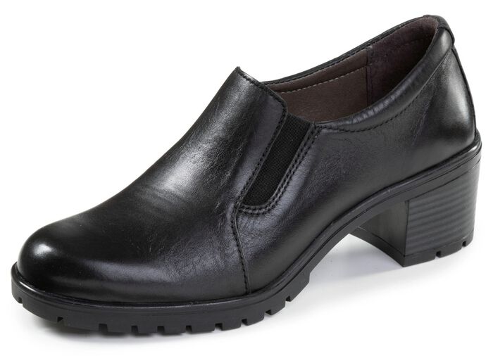 ELENA EDEN, eleganter Damen-Trotteur, Weite H, mit herausnehmbarem Fussbett SCHWARZ